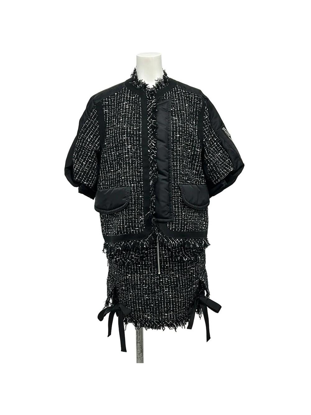 Sacai Black White [Outer Fabric] Cotton #278487S71B